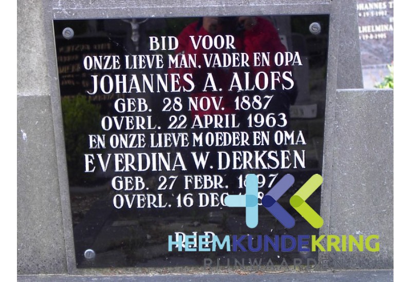 Grafstenen kerkhof Herwen Coll. HKR (230) J.A.Alofs & E.W.Derksen